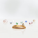 Finished: Lily Top Drop Little Sparkle Ring with Olive Green Sapphire Drop and Chocolate Diamonds