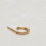 Start Bidding: Tiny Tiny Jade Hoop with Diamonds