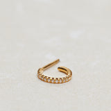 Start Bidding: Tiny Tiny Jade Hoop with Diamonds