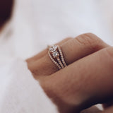 Jade Petite Wave Half Ring