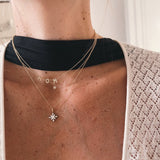 Tiny Letter Diamond Necklace