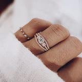 Finished: Jade Petite Wave Half Ring with Diamonds