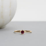 Finished: Not At All Tiny Diamond Ring with a Red Ruby