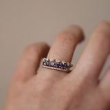 Finished: Mini Angel Ring with Cornflower Blue Sapphires from Sri Lanka