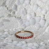 Astrid Top Covered Diamond Band - Rubies