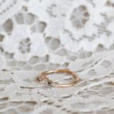 Marquise Diamond Triangle Ring - Mother's Ring 