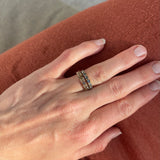 Mini Angel Ring with Grey Salt and Pepper Diamonds