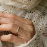 Astrid Top Covered Diamond Band - Mother's Ring