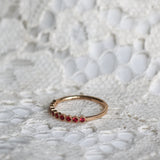 Astrid Top Covered Diamond Band - Rubies