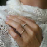 Astrid Top Covered Diamond Band - Mother's Ring