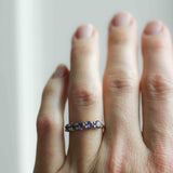 Angel Ring with Dove Blue Sapphires
