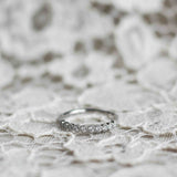 Astrid Top Covered Diamond Band in White Gold