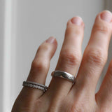 Astrid Top Covered Diamond Band in White Gold