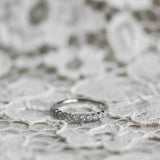 Astrid Top Covered Diamond Band in White Gold