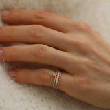 Astrid Top Covered Diamond Band - Mother's Ring