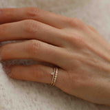 Astrid Top Covered Diamond Band - Mother's Ring
