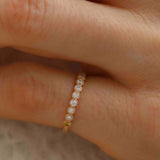 Astrid Top Covered Diamond Band - Mother's Ring