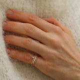 Astrid Top Covered Diamond Band - Mother's Ring