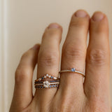 Marquise Diamond Triangle Ring - Mother's Ring 