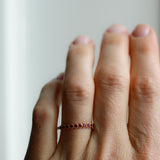 Astrid Top Covered Diamond Band - Rubies
