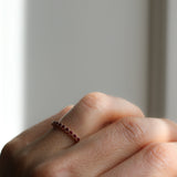 Astrid Top Covered Diamond Band - Rubies
