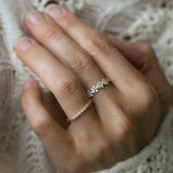 Astrid Top Covered Diamond Band - Mother's Ring