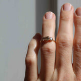 Edith Ring 1.0 CT with Champagne Diamonds