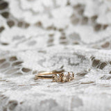 Edith Ring 1.0 CT with Champagne Diamonds