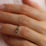 Edith Ring 1.0 CT with Champagne Diamonds