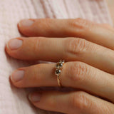 Edith Ring 1.0 CT with Champagne Diamonds