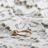 Edith Ring 1.0 CT with Champagne Diamonds