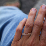 Open Jade Ring with Champagne Diamonds