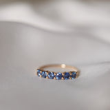 Finished: Mini Angel Ring with Cornflower Blue Sapphires from Sri Lanka