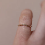 Five Dots Top Ring med Champagnediamanter