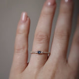 Finished: Gilda Ring with Light Blue Sapphire and Diamonds