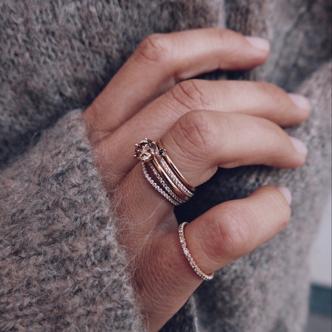 Mini Kelly Ring with Champagne Diamonds – mumbaistockholm