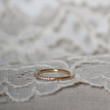 Jade Petite Ring with Diamonds - Half Covered (Showroom Ex)