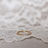Jade Petite Ring with Diamonds - Half Covered (Showroom Ex)