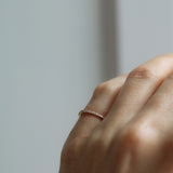Jade Petite Ring with Diamonds - Half Covered (Showroom Ex)