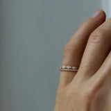Jade Petite Ring with Diamonds - Half Covered (Showroom Ex)