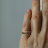 Jade Petite Ring with Diamonds - Half Covered (Showroom Ex)