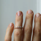 Jade Petite Ring with Diamonds - Half Covered (Showroom Ex)