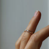 Jade Petite Ring with Diamonds - Half Covered (Showroom Ex)