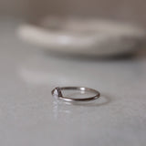 Finished: Pre-Loved Lily Tiny Diamond Drop Ring in White Gold