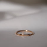 Finished: Lily Tiny Drop Ring with Diamond Drop and Brilliant Chocolate Diamonds