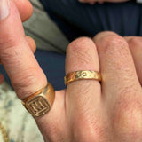 Logan Ring with dark chocolate diamond