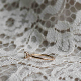 Low Set Diamond Solitaire Ring