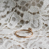 Low Set Diamond Solitaire Ring
