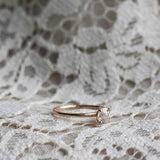 Low Set Diamond Solitaire Ring