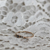 Mini Elise Ring with Black Diamonds
